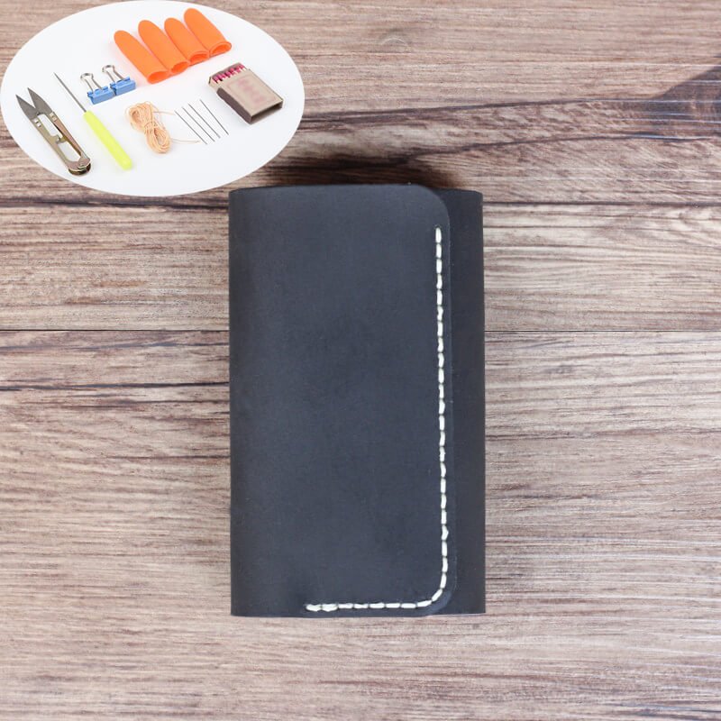 Belt - Loop Key Wallet Crazy Horse Leather DIY Kit – Babylon Leather - Babylon LeatherBabylon LeatherCY41-Black-Without Hook