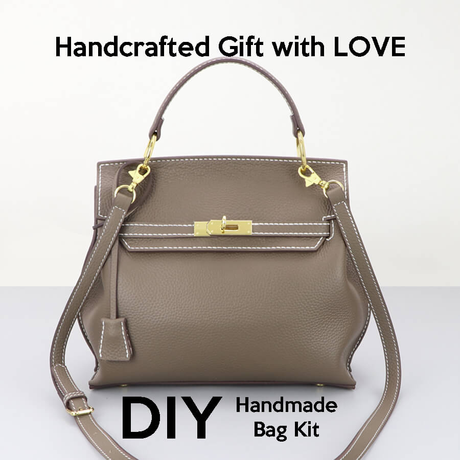 Birkin Laptop Leather Bag DIY Kit – Babylon Leather - Babylon LeatherBabylon LeatherSY58-Brown-White