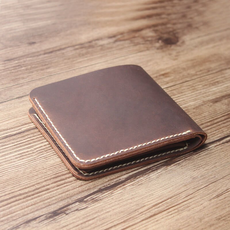 Buckle Wallet with Coin Crazy Horse Leather DIY Kit – Babylon Leather - Babylon LeatherBabylon LeatherCY40-Brown
