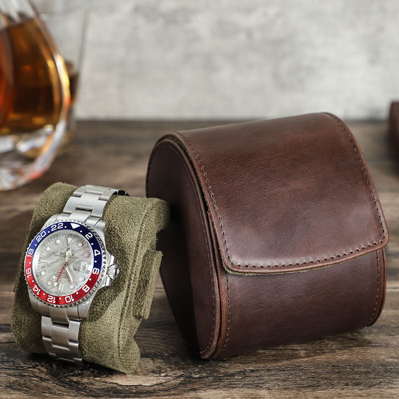 Crazy Horse Leather Single Watch Storage Case – Babylon Leather
