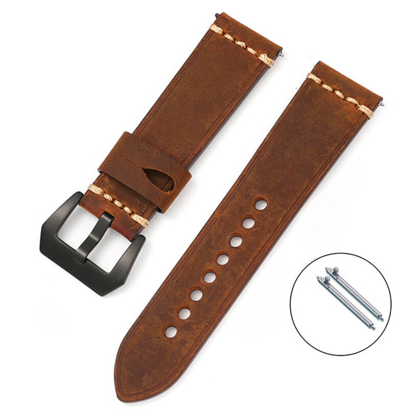 Crazy Horse Leather Quick Release Watch Strap, 20mm and 22mm – Babylon Leather