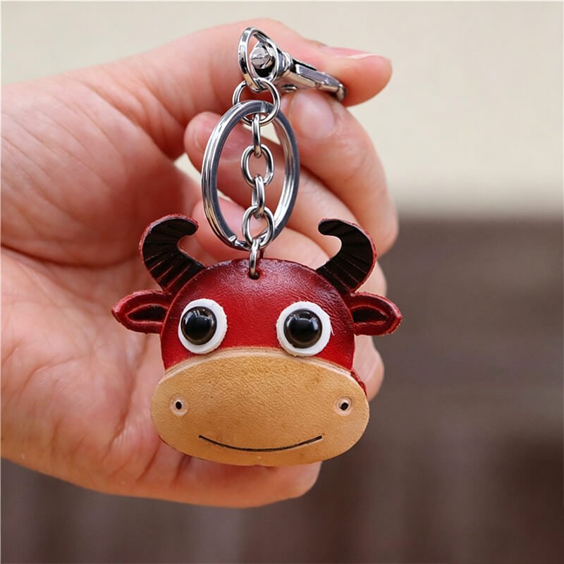 Calf Leather Bag Charm – Babylon Leather - Babylon LeatherBabylon LeatherLLZ08-Red