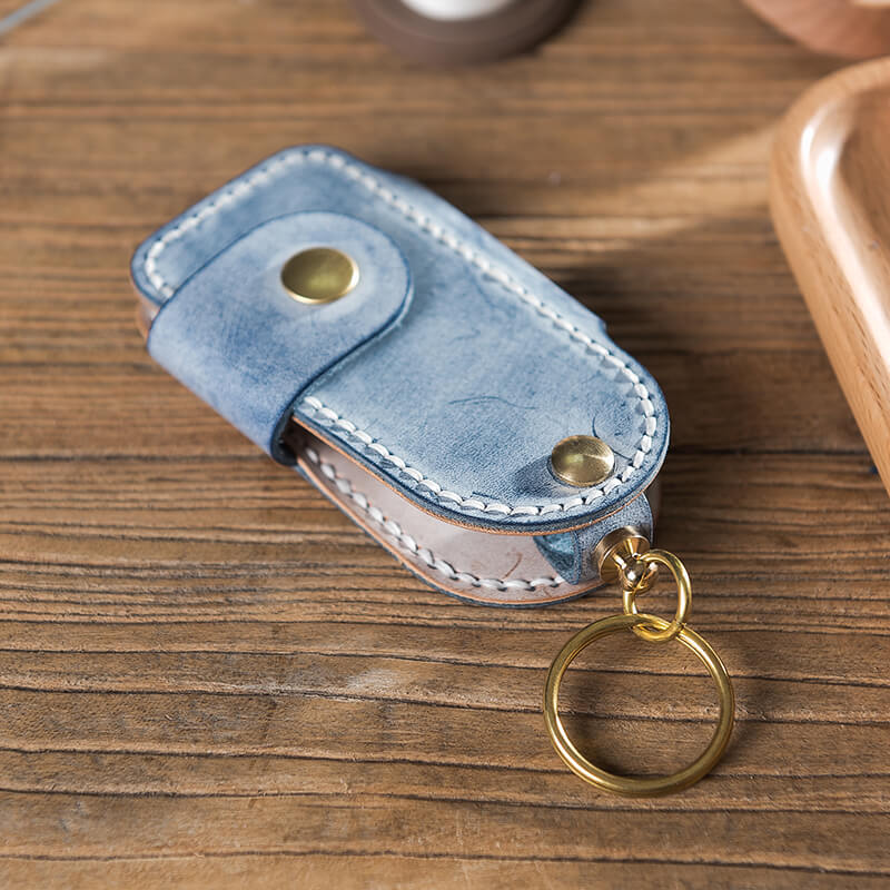 Car Key Case Leather DIY Kit Smart – Babylon Leather - Babylon LeatherBabylon LeatherLZ30 - Blue