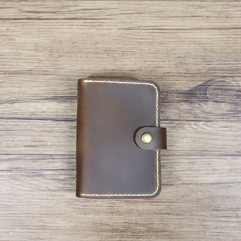 Card Holder Belt Hook Crazy Horse Leather DIY Kit – Babylon Leather - Babylon LeatherBabylon LeatherCY64-Brown