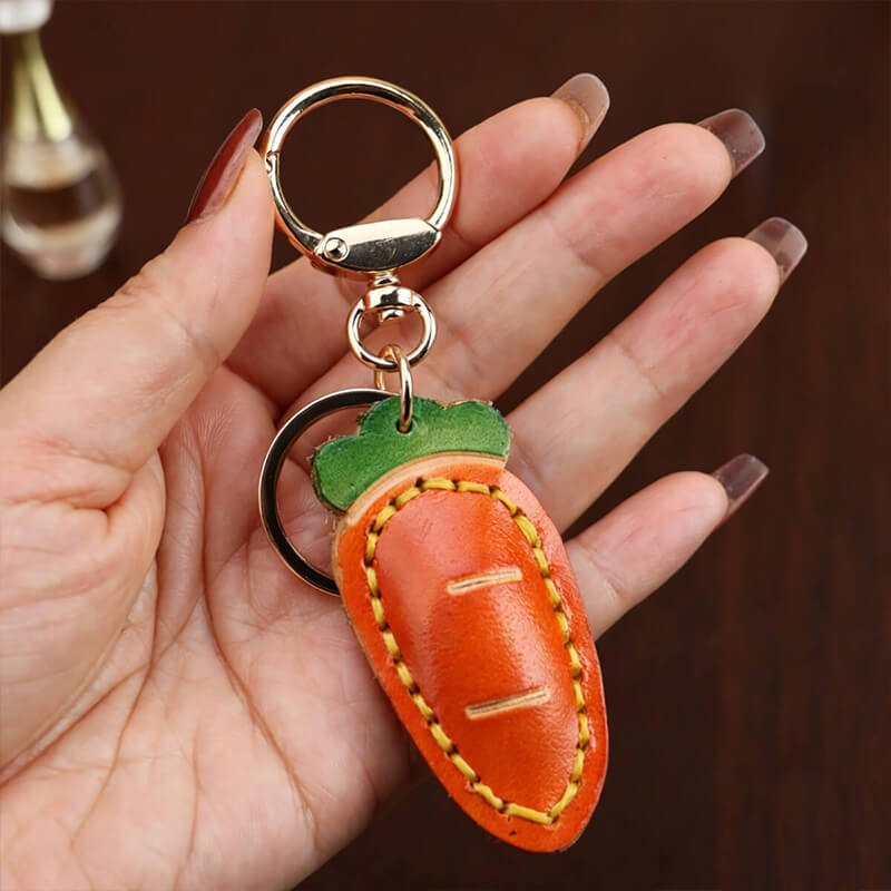 Carrot Leather Bag Charm – Babylon Leather - Babylon LeatherBabylon LeatherLLZ23-Carrot