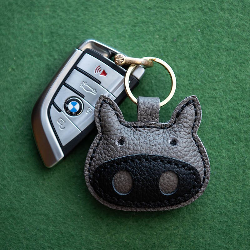 Cartoon Style Keychain DIY Leather Kit– Babylon Leather - Babylon LeatherBabylon LeatherLZ63-Grey