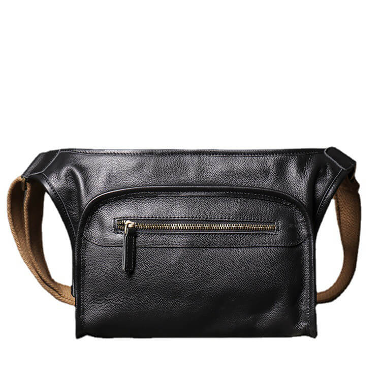 Casual Men’s Leather Crossbody Bag – Babylon Leather - Babylon LeatherBabylon LeatherLJ060 - Black