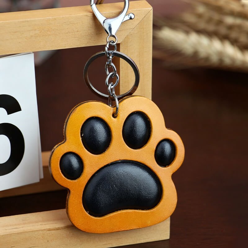 Cat Paw Leather Bag Charm – Babylon Leather - Babylon LeatherBabylon LeatherLLZ120-Original & Yellow