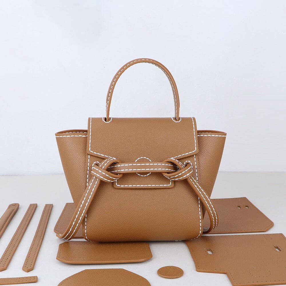 Catfish Leather Tote Bag DIY Kit – Babylon Leather - Babylon LeatherBabylon LeatherSY02 - Medium - Matching Color - Epsom Leather - Grey