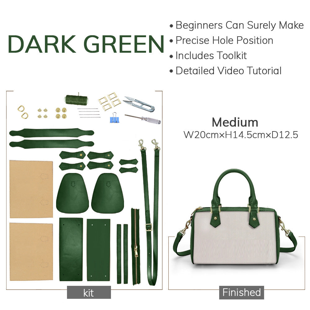 DIY-Set für eine individuell gestaltbare Boston-Tasche – Babylon Leather 