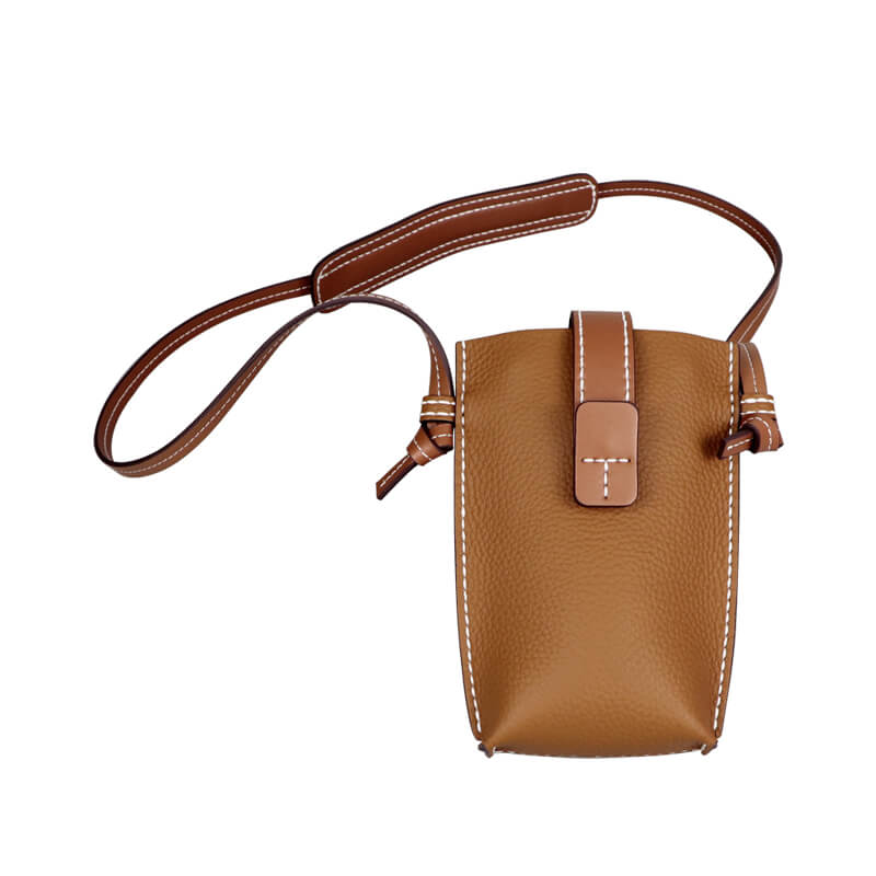 Cell Phone Crossbody DIY Kit – Babylon Leather - Babylon LeatherBabylon LeatherSY86 - Caramel - White