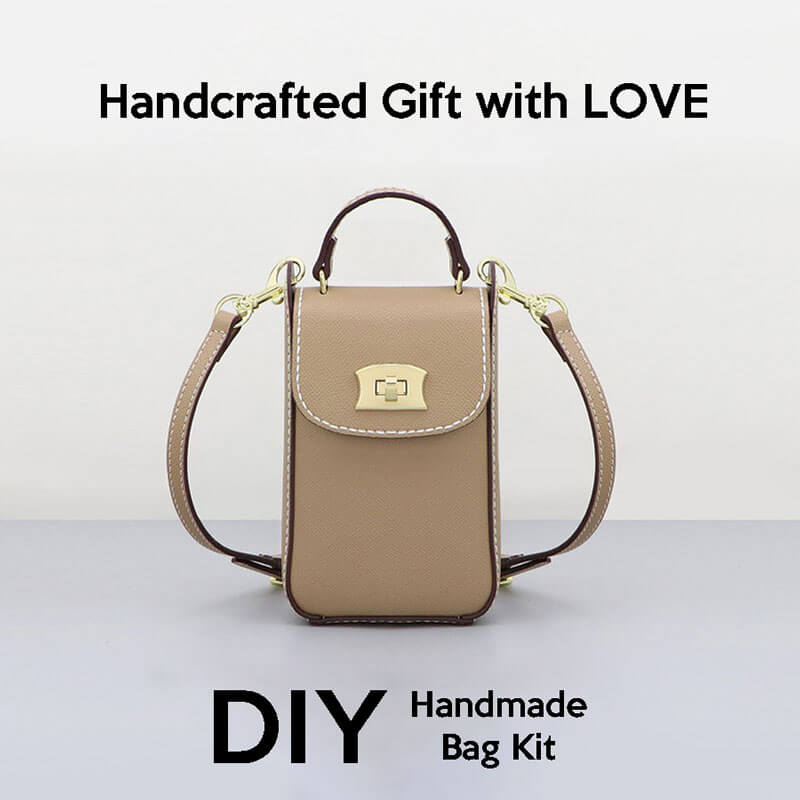 Cell Phone Purse Crossbody Bag DIY Kit – Babylon Leather - Babylon LeatherBabylon LeatherSY51 - Matching Color - Epsom Leather - Khaki