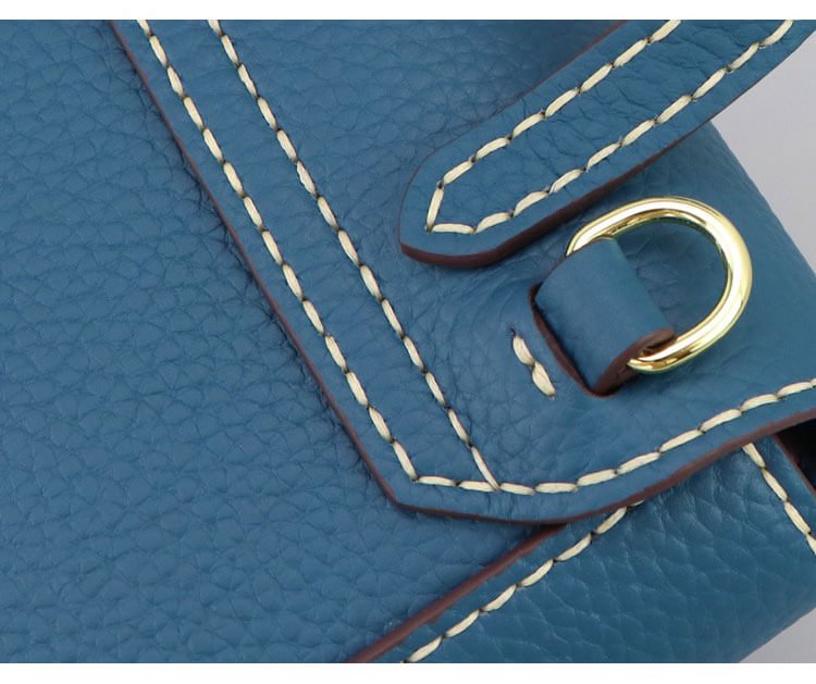 Cell Phone Purse Mini Leather Backpack DIY Kit – Babylon Leather - Babylon LeatherBabylon LeatherSY50 - Matching Color - Lychee Pattern Leather - Peacock Blue