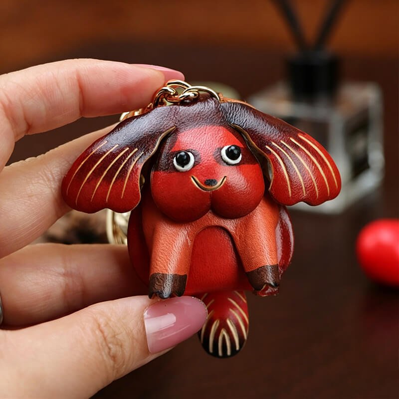 Chinese Zodiac Leather Bag Charm – Babylon Leather - Babylon LeatherBabylon LeatherLLZ34-Dog-Orange
