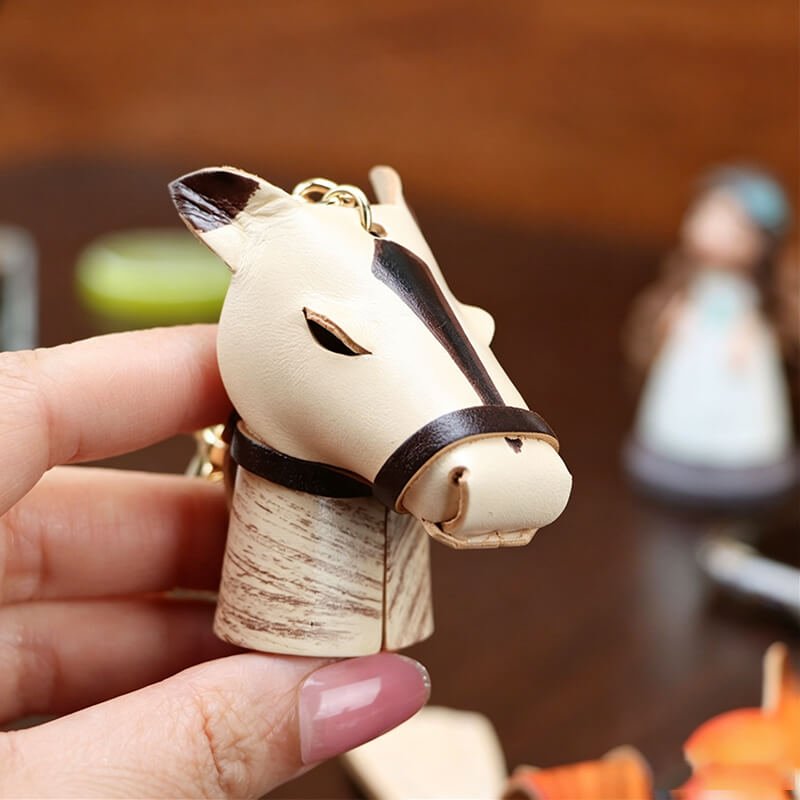 Chinese Zodiac Leather Bag Charm – Babylon Leather - Babylon LeatherBabylon LeatherLLZ34-Horse-Original