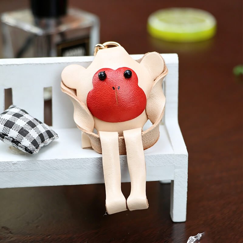 Chinese Zodiac Leather Bag Charm – Babylon Leather - Babylon LeatherBabylon LeatherLLZ34-Monkey-Original