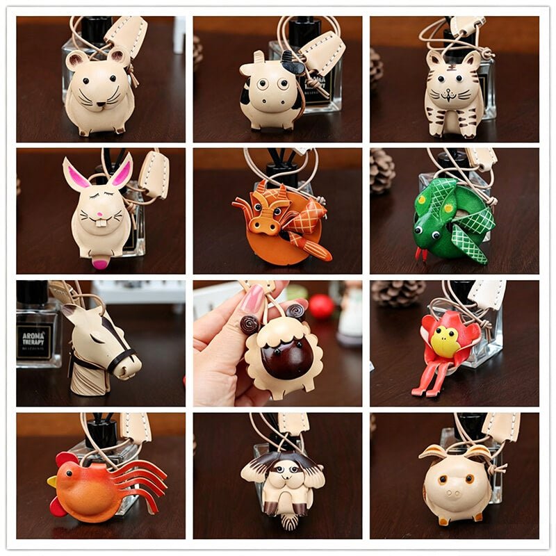 Chinese Zodiac Leather Bag Charm – Babylon Leather - Babylon LeatherBabylon LeatherLLZ34-Mouse-Original
