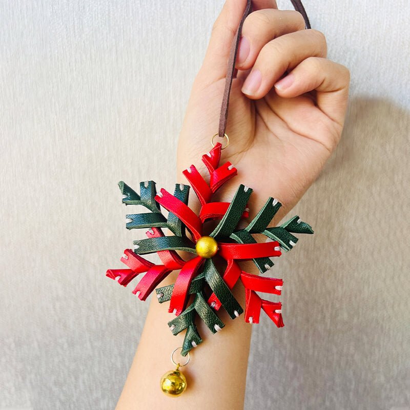Christmas Snowflake Charm DIY Kit – Babylon Leather - Babylon LeatherBabylon LeatherSG03-Red