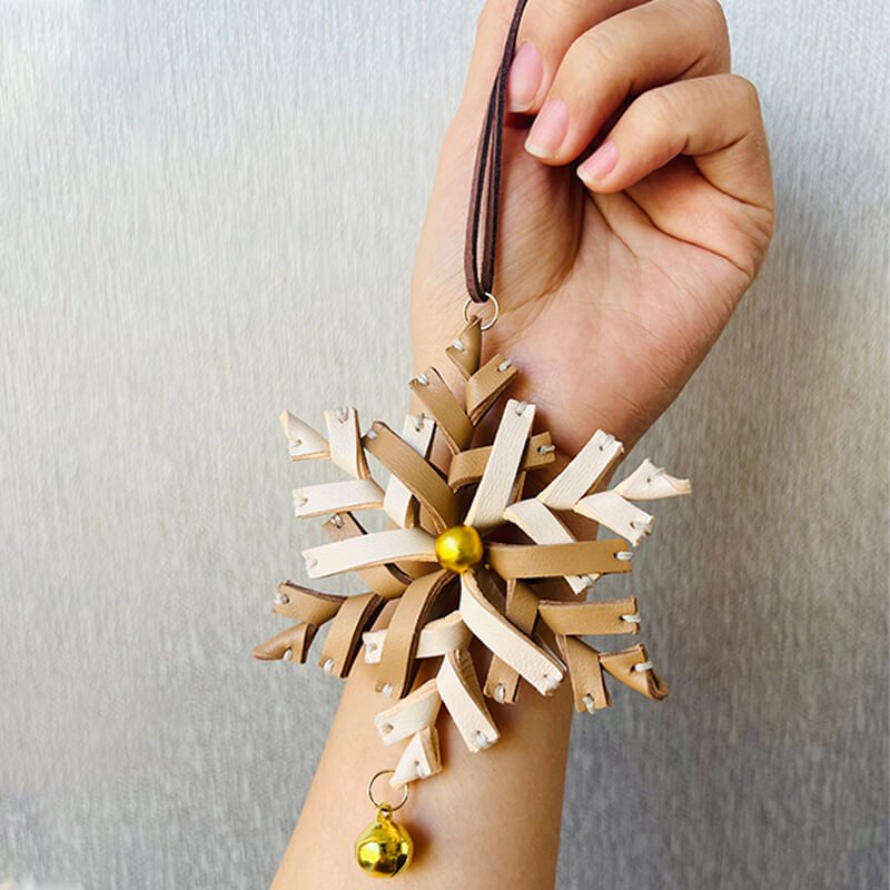 Christmas Snowflake Charm DIY Kit – Babylon Leather - Babylon LeatherBabylon LeatherSG03-Red