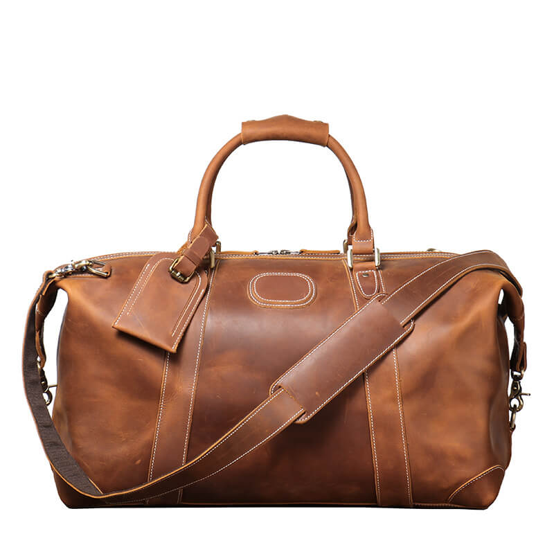 Classic Men’s Leather Holdall Travel Bag – Babylon Leather - Babylon LeatherBabylon LeatherLJ072 - Coffee