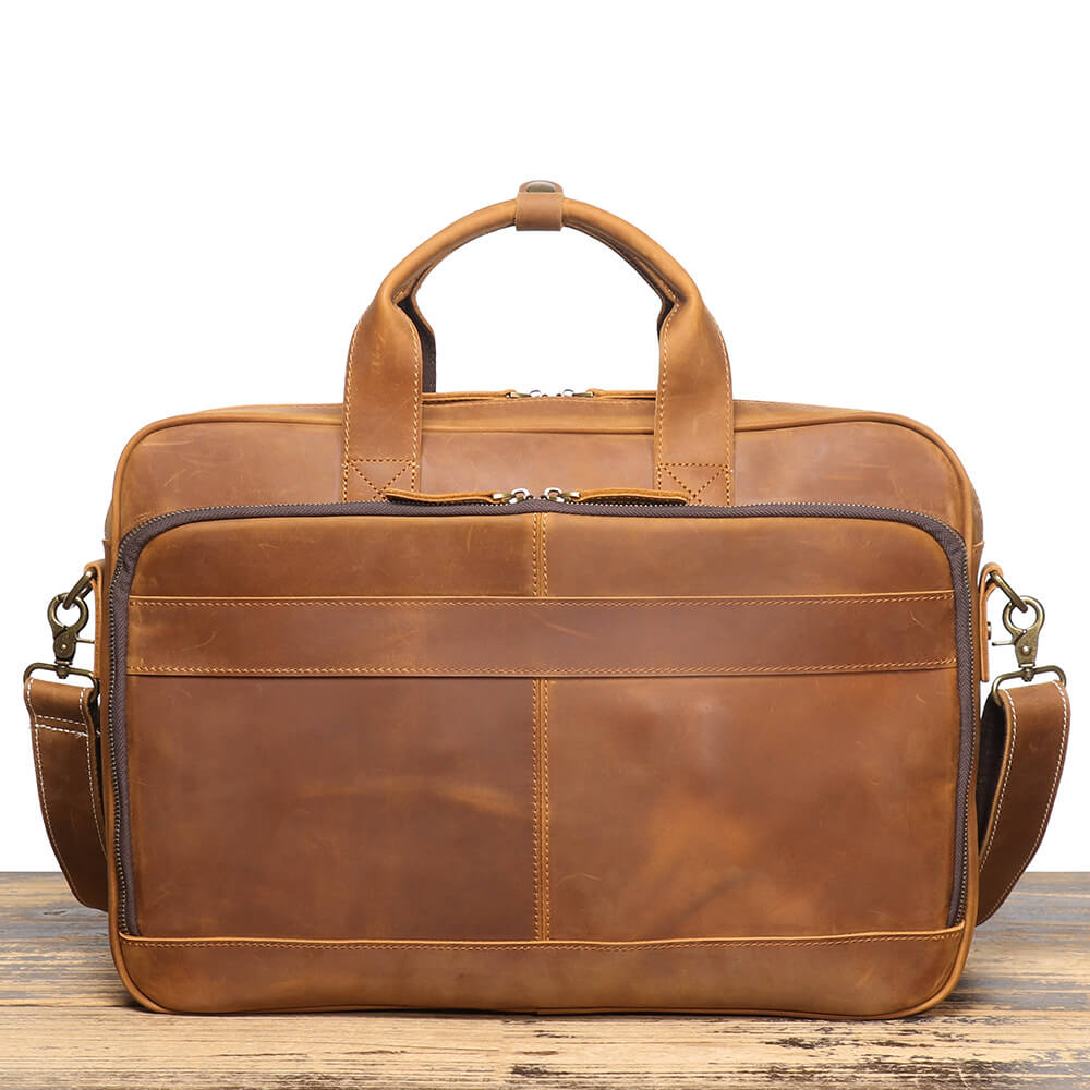 Classic Retro Top Grain Leather Handbag – Babylon Leather - Babylon LeatherBabylon LeatherLJ079 - Brown
