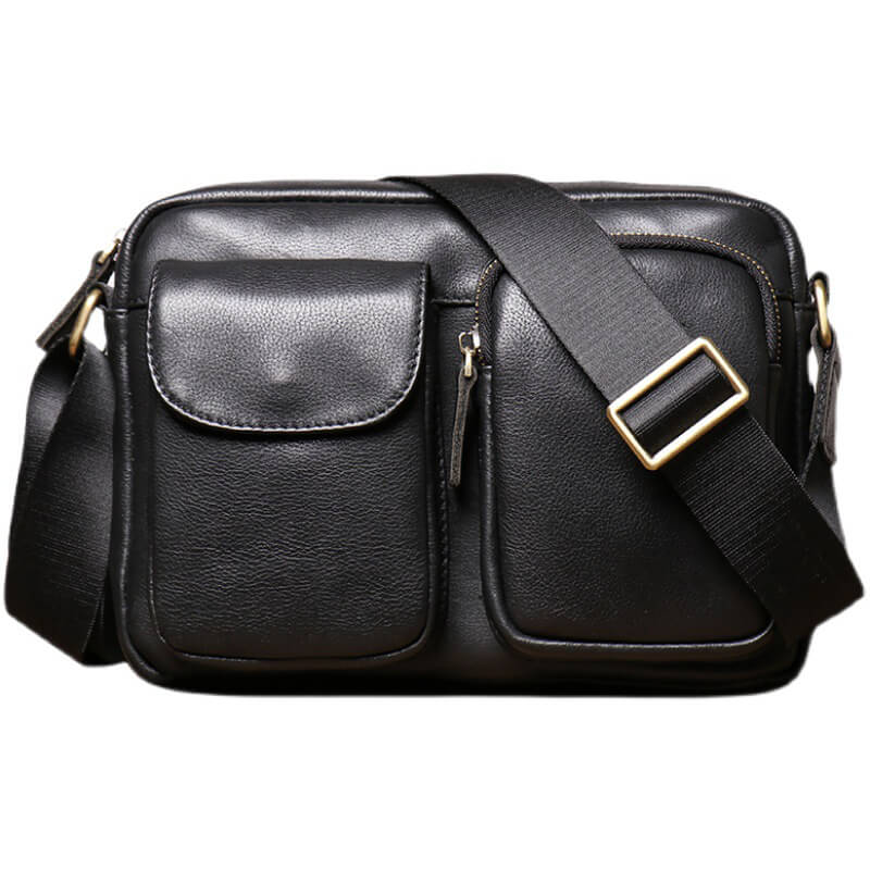 Classic Top - Grain Leather Crossbody Messenger – Babylon Leather - Babylon LeatherBabylon LeatherLJ113-Black