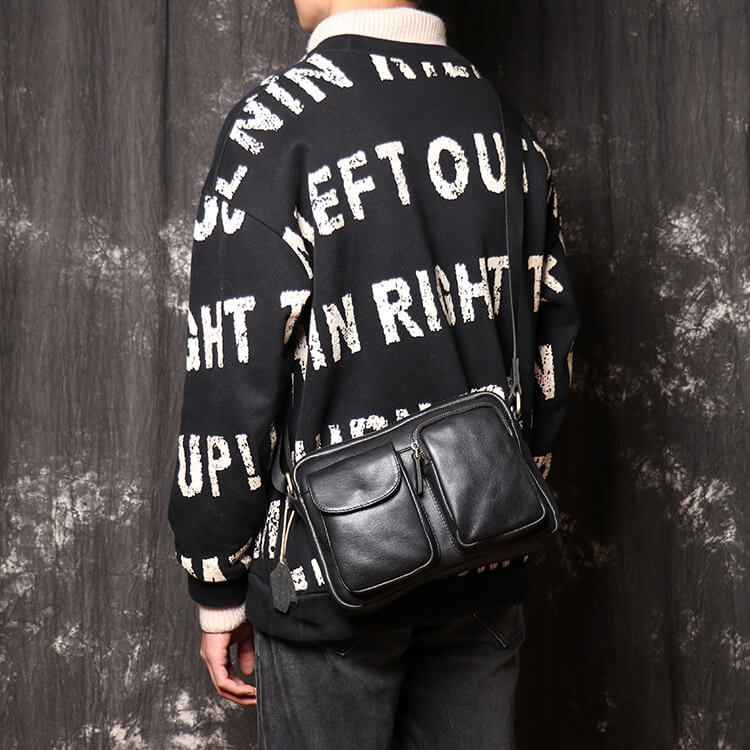 Classic Top - Grain Leather Crossbody Messenger – Babylon Leather - Babylon LeatherBabylon LeatherLJ113-Black