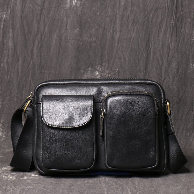 Classic Top - Grain Leather Crossbody Messenger – Babylon Leather - Babylon LeatherBabylon LeatherLJ113-Black