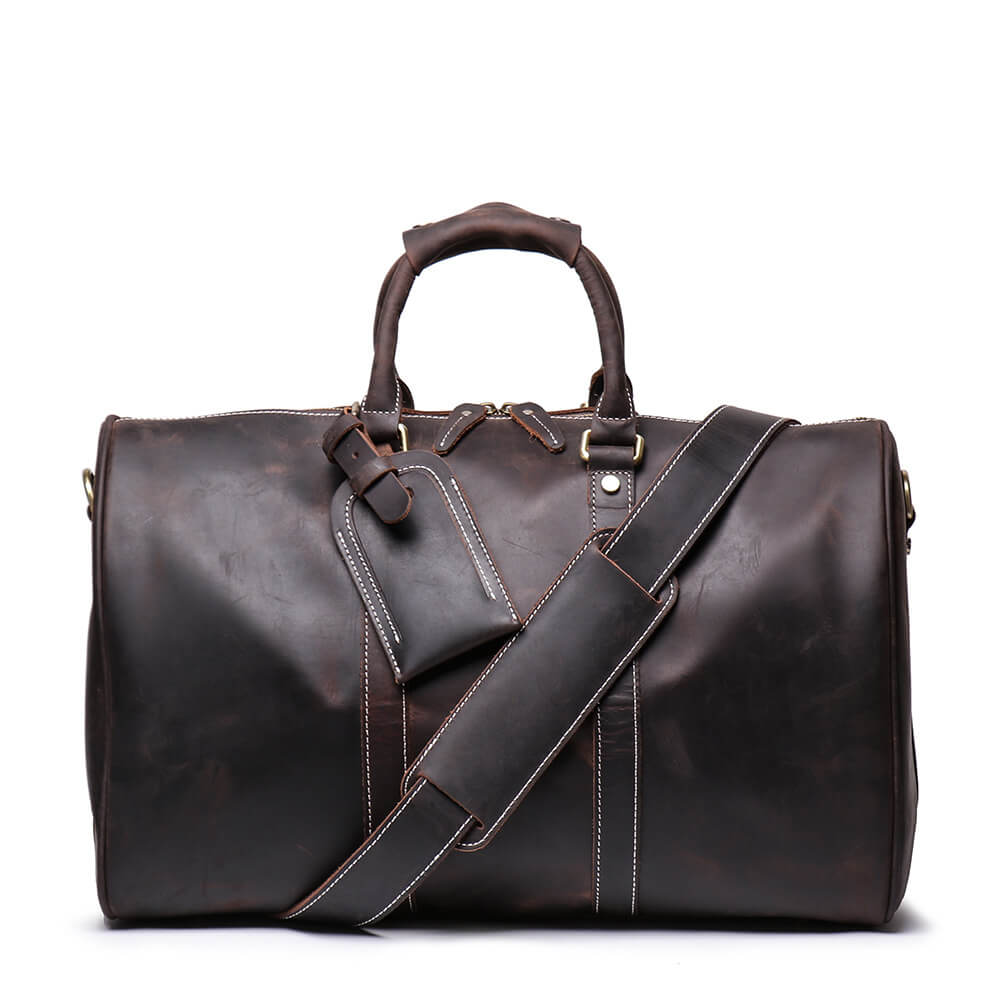 Classic Top Grain Leather Weekender Duffel Bag – Babylon Leather - Babylon LeatherBabylon LeatherLJ009 - Brown