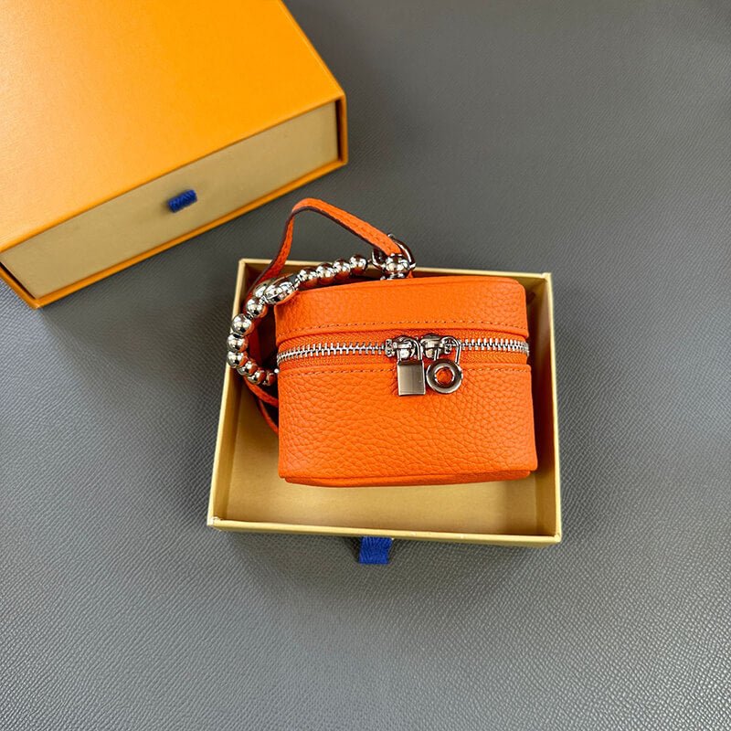 Compact Genuine Leather Coin Purse - Babylon LeatherBabylon LeatherCLJ03-Orange