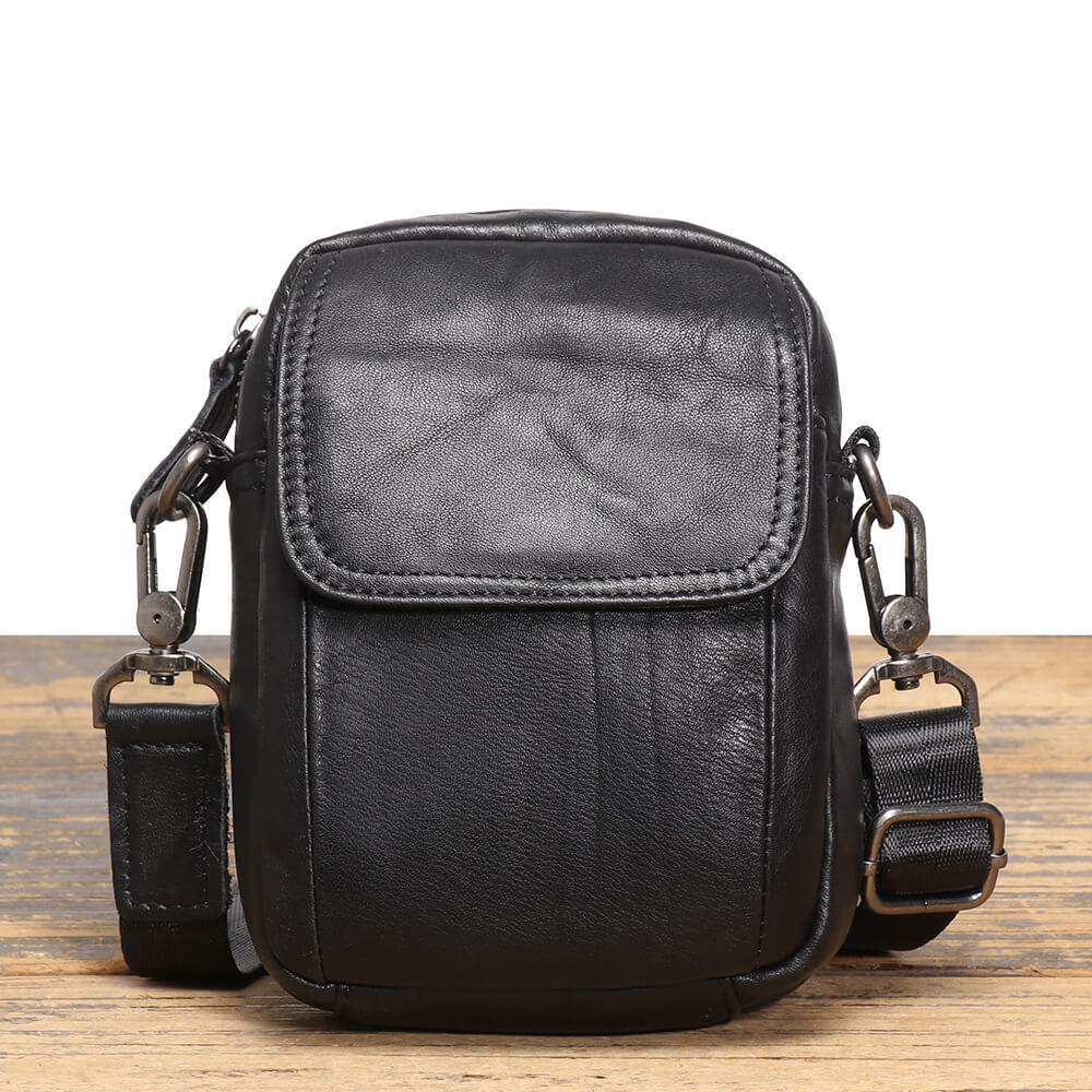 Compact Leather Crossbody Messenger Bag – Babylon Leather - Babylon LeatherBabylon LeatherLJ067 - Yellow