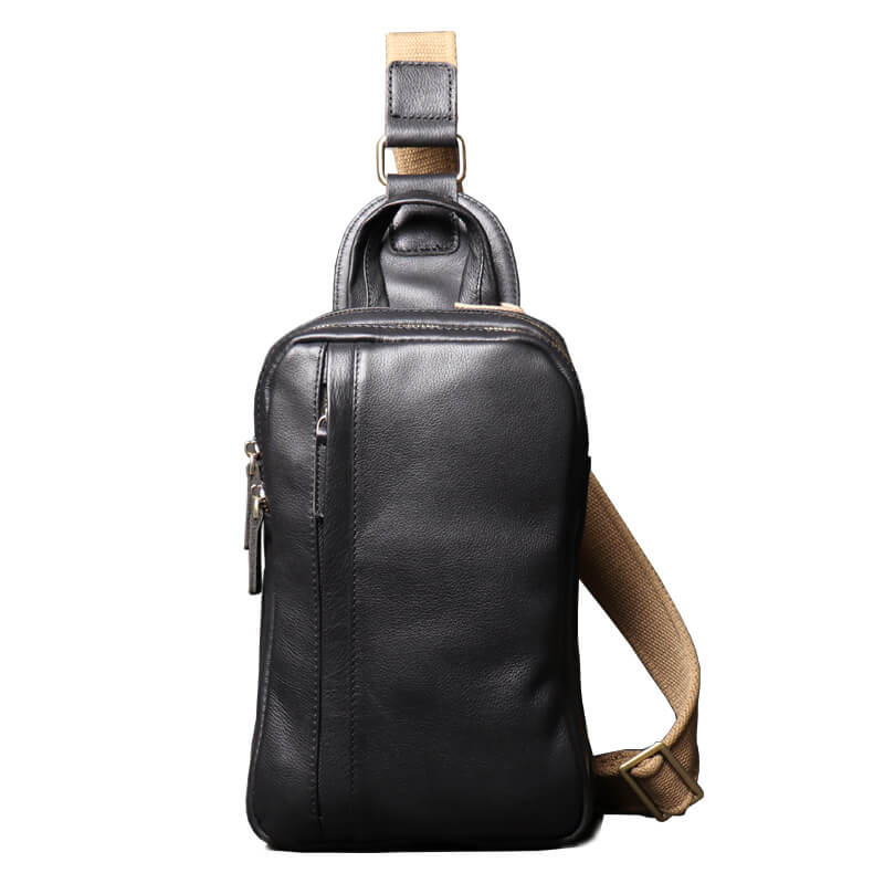 Compact Leather Crossbody Sling Bag – Babylon Leather - Babylon LeatherBabylon LeatherLJ062 - Black