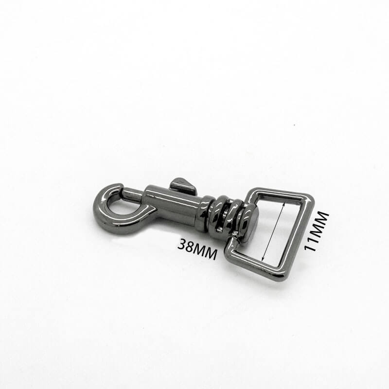 Compact Swivel Snap Hook - Babylon Leather - Babylon LeatherBabylon LeatherJY08-Gunmetal-11mm Square End Key Hook