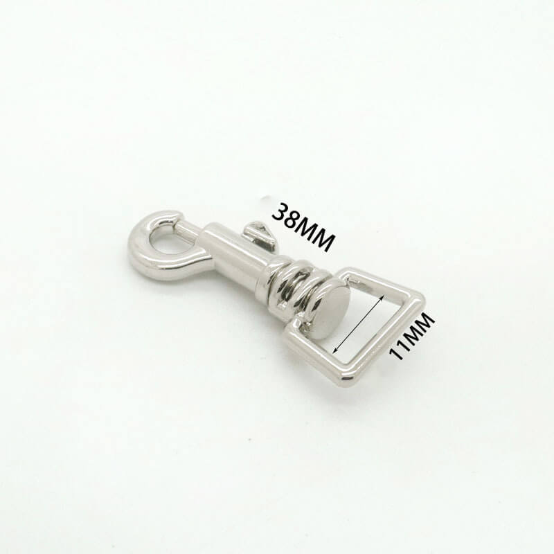 Compact Swivel Snap Hook - Babylon Leather - Babylon LeatherBabylon LeatherJY08-Silver-11mm Square End Key Hook