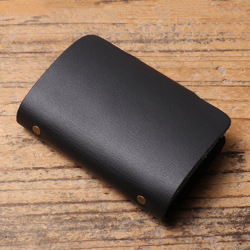 Compact Top - Grain Leather Snap Card Wallet – Babylon Leather - Babylon LeatherBabylon LeatherLJ127-Random Color, Not Limited to the Colors Pictured