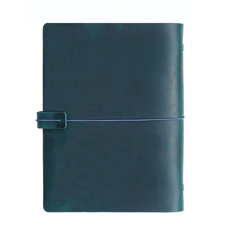 Crazy Horse Leather Travel Ring Binder Journal A5 A6 and A7 – Babylon Leather - Babylon LeatherBabylon LeatherJX08-Blue-A5-Blank Dowling Paper
