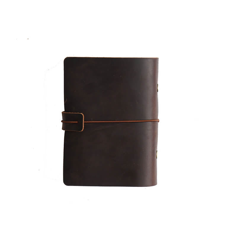 Crazy Horse Leather Travel Ring Binder Journal A5 A6 and A7 – Babylon Leather - Babylon LeatherBabylon LeatherJX08-coffee-A7-Blank Dowling Paper