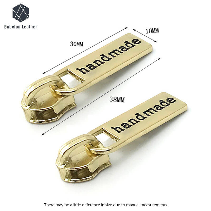 Creative handmade Bag Decoration Zipper Pull（2 PACK） - Babylon LeatherBabylon LeatherZP - 004 - Gold
