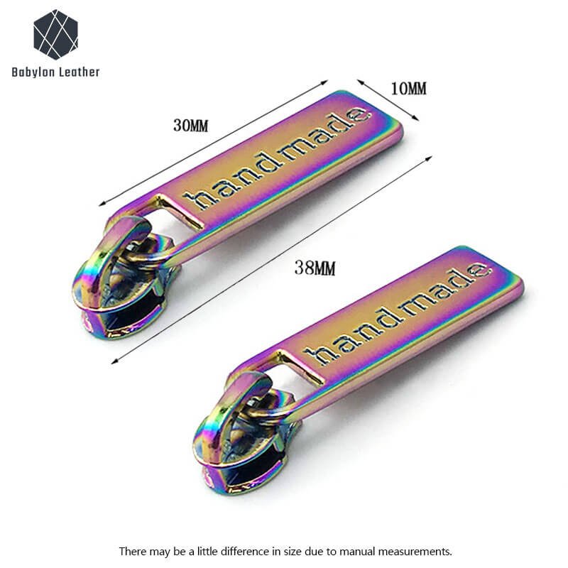 Creative handmade Bag Decoration Zipper Pull（2 PACK） - Babylon LeatherBabylon LeatherZP - 004 - Rainbow