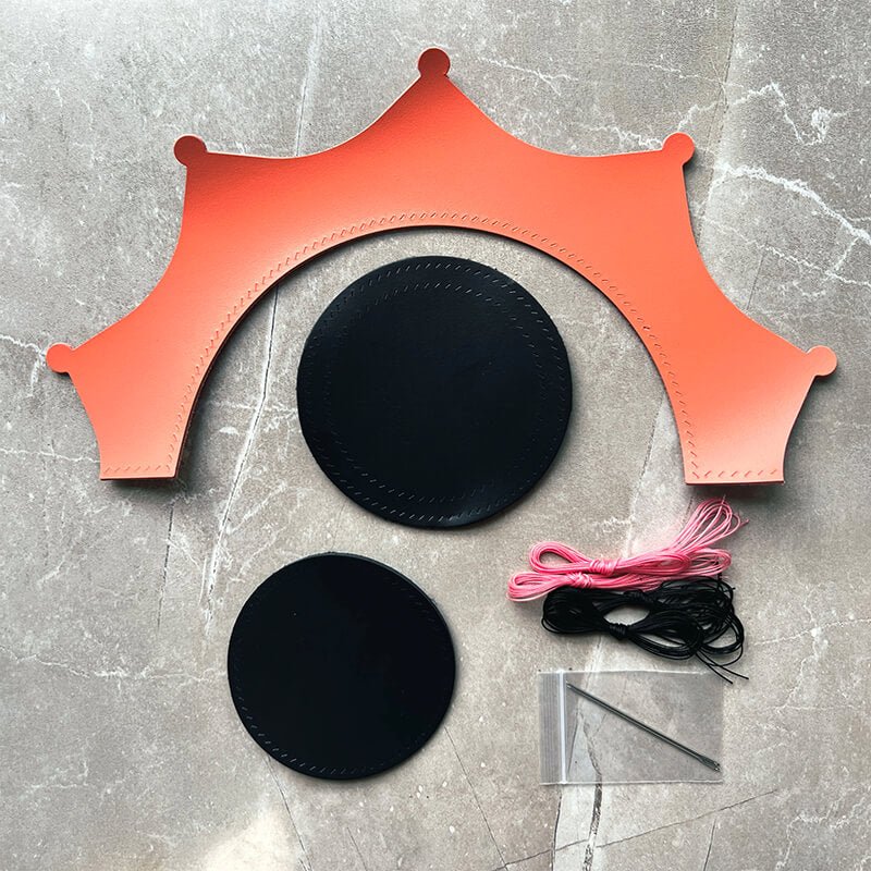 Crown-Shaped Leather Valet Tray DIY Kit – Babylon Leather - Babylon LeatherBabylon LeatherSG37-Orange