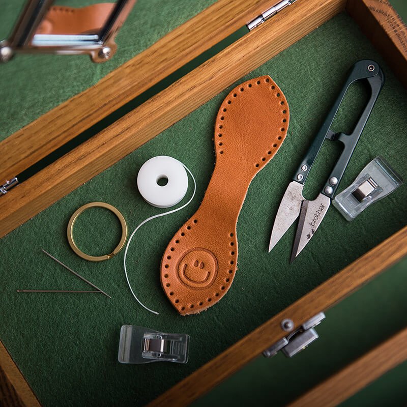 Custom Engraving Smiley Face Couple Keychain DIY Kit – Babylon Leather - Babylon LeatherBabylon LeatherLZ78-Yellow-Veg Tanned Leather