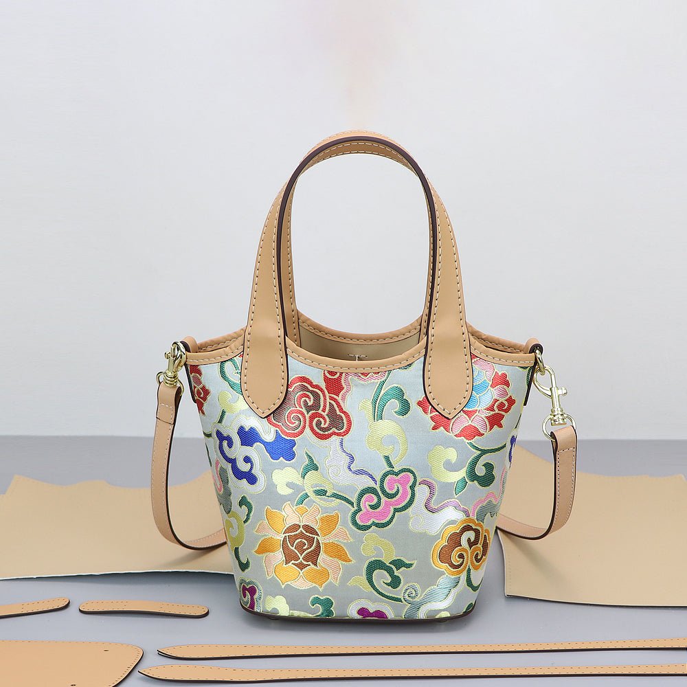 Customizable Panel Bucket Crossbody Bag DIY Kit – Babylon Leather - Babylon LeatherBabylon LeatherSYR53 - Beige - Heat - Activated Adhesive - Color - Matched & With Fabric