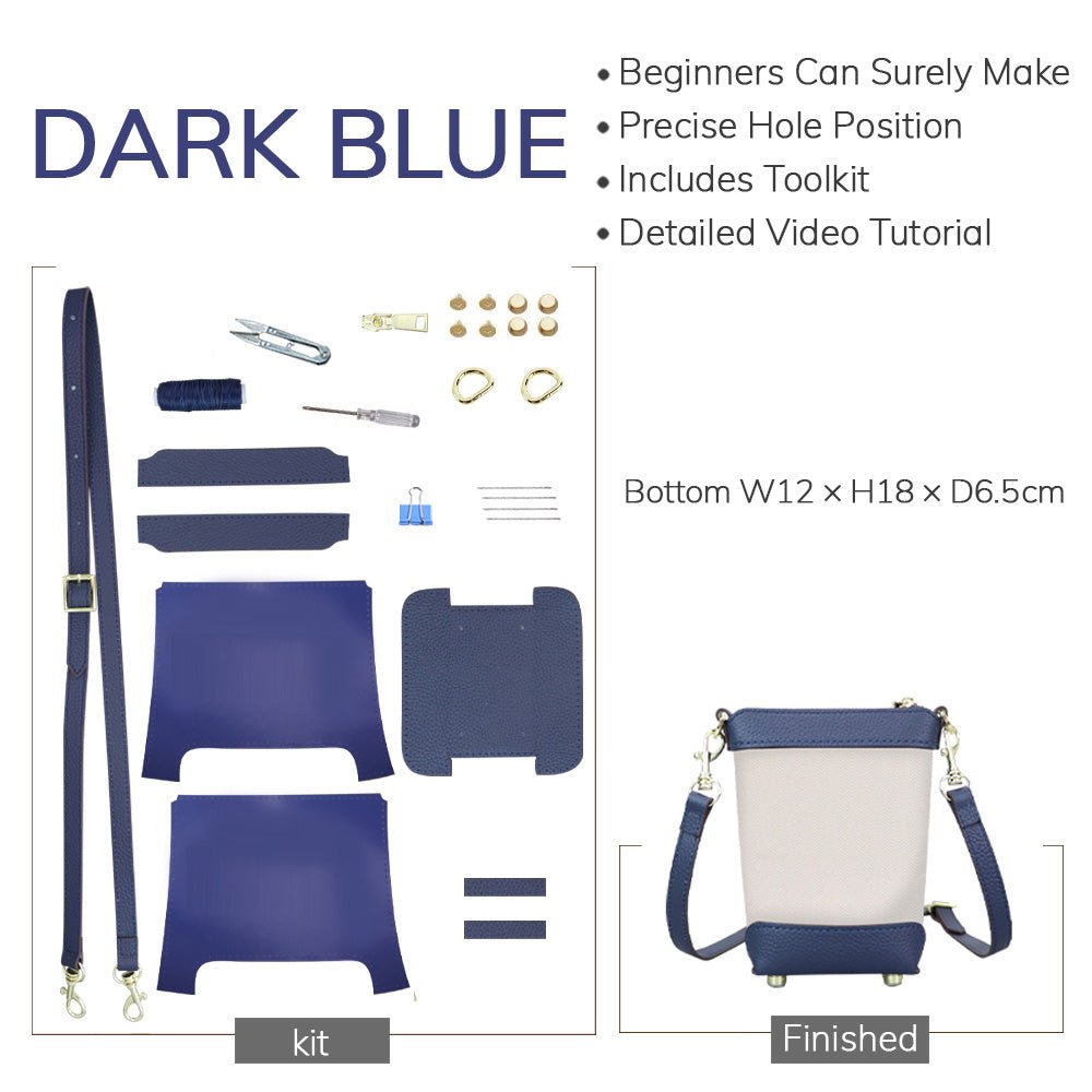 Customizable Panel Cell Phone Purse Bag DIY Kit – Babylon Leather - Babylon LeatherBabylon LeatherSYR51 - Dark Blue - Heat - Activated Adhesive - Color - Matched & With Fabric