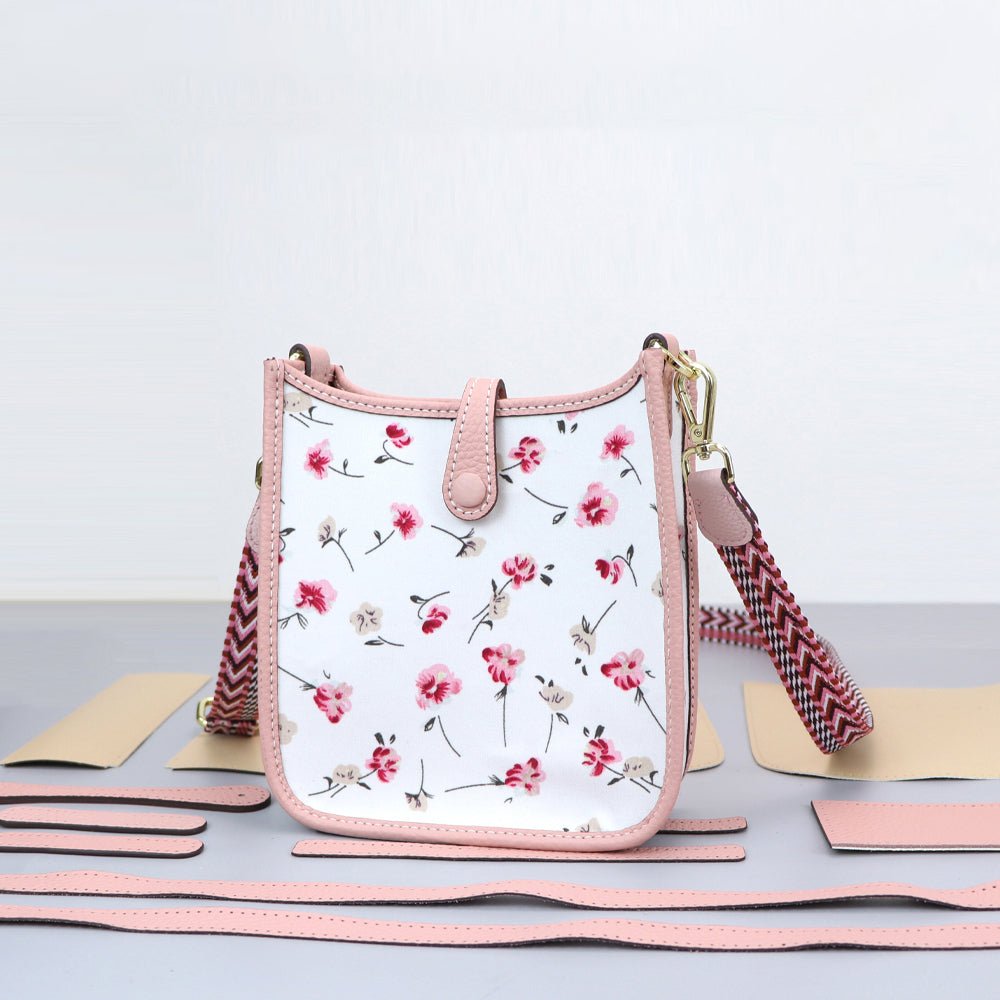 Customizable Panel Evelyne Bag DIY Kit – Babylon Leather - Babylon LeatherBabylon LeatherSYR25 - Pink - Heat - Activated Adhesive - Color - Matched & With Fabric