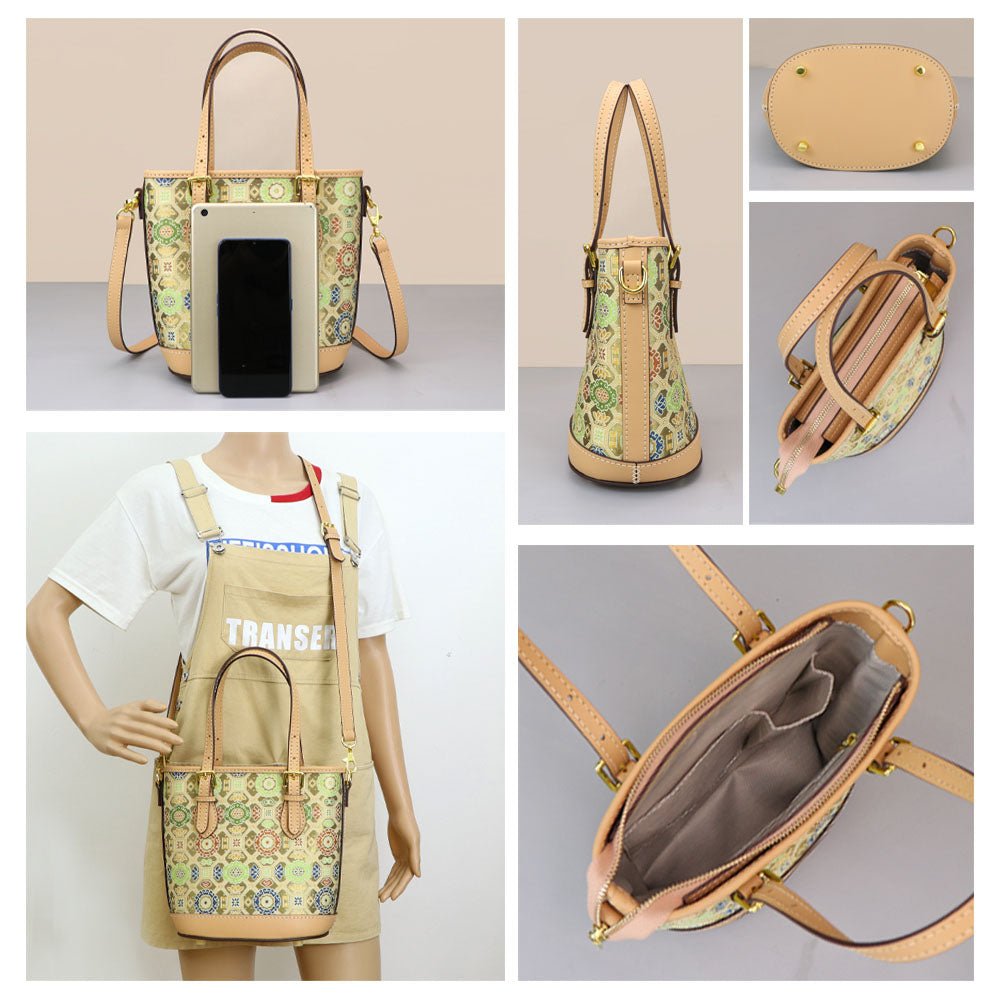 Customizable Panel Large Designer Bucket Bag DIY Kit – Babylon Leather - Babylon LeatherBabylon LeatherSYR26 - Coffee - Self - Adhesive Glue - Color - Matched & With Fabric