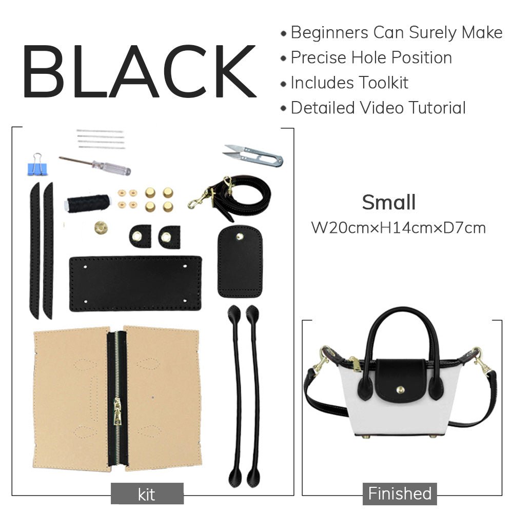 Customizable Panel Le Pliage Travel Bag DIY Kit ¨C Babylon Leather - Babylon LeatherBabylon LeatherSYR29 - Black - Self - Adhesive Glue - Small & Color - Matched