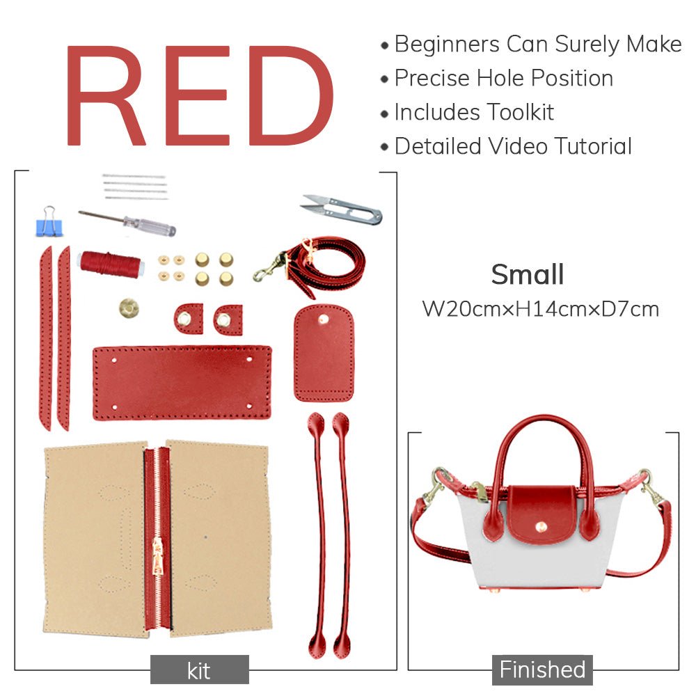 Customizable Panel Le Pliage Travel Bag DIY Kit ¨C Babylon Leather - Babylon LeatherBabylon LeatherSYR29 - Red - Self - Adhesive Glue - Small & Color - Matched