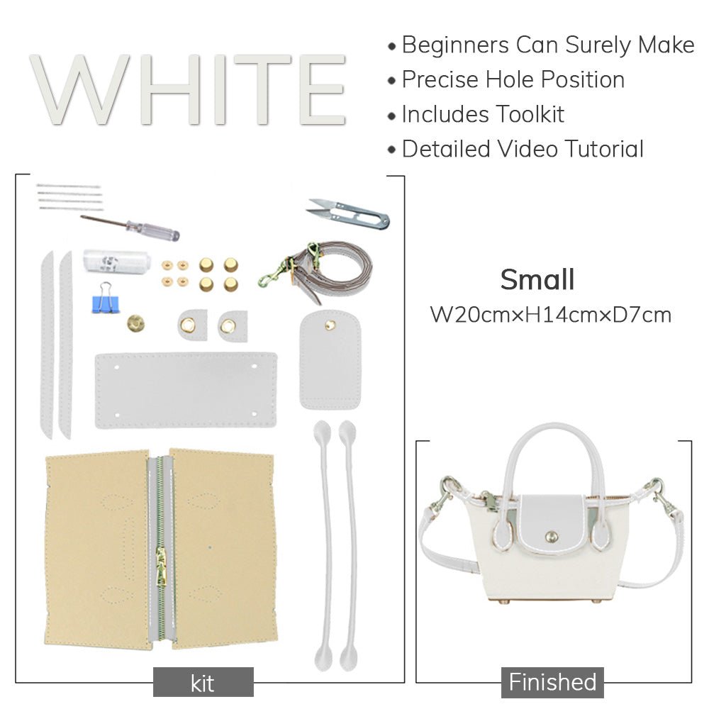 Customizable Panel Le Pliage Travel Bag DIY Kit ¨C Babylon Leather - Babylon LeatherBabylon LeatherSYR29 - White - Self - Adhesive Glue - Small & Color - Matched