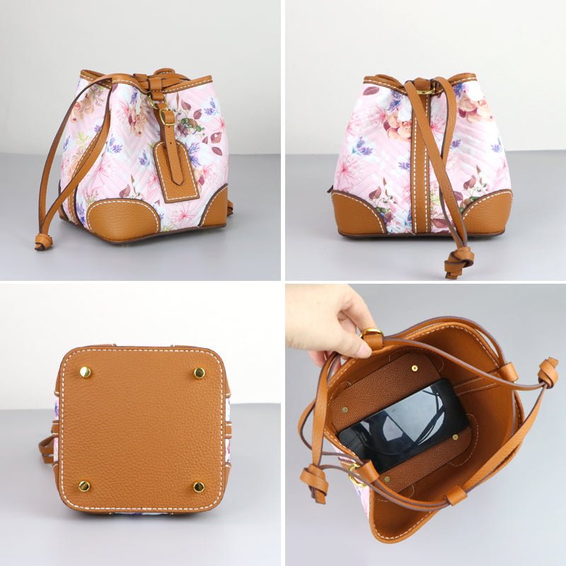 Customizable Panel Leather Fashion Bucket Bag DIY Kit – Babylon Leather - Babylon LeatherBabylon LeatherSYR22 - Caramel - Self - Adhesive Glue - Color - Matched & With Fabric