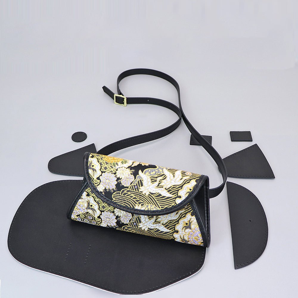 Customizable Panel Leather Flap Fanny Pack DIY Kit – Babylon Leather - Babylon LeatherBabylon LeatherSYR37 - Black - Self - Adhesive Glue - Color - Matched & With Fabric